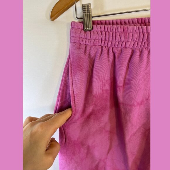 Rag & Bone Pink Tie Dye Sweat Shorts - Size M - Picture 6 of 13